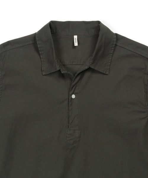 The DUFFER of ST.GEORGE（ザダファーオブセントジョージ）の「【WEB限定アイテム】ECO FRIENDLY DYE SKIPPER SHIRT：製品染め ニュアンスカラー スキッパーシャツ（シャツ/ブラウス・メンズ・チャコールグレー/ダークグリーン/ネイビー・MEDIUM/SMALL/X-LARGE/LARGE）」の16枚目の写真