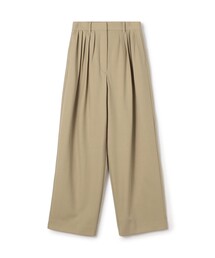 ウールドスキン ワイドタックパンツ