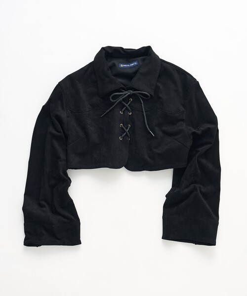 FREAK'S STORE（フリークスストア）の「NAUTICA JEANS CO./ノーティカジーンズ スエーディーボレロトップス（カーディガン/ボレロ・レディース・キャメル/ブラック・ﾌﾘ-）」の11枚目の写真