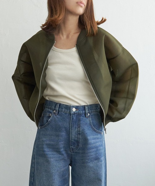 notch.（ノッチ）の「ダンボールシアーＭＡ−１（MA-1・レディース・ブラック/ライトグレー/オフホワイト/モカ/カーキ・M）」の5枚目の写真