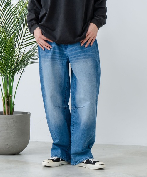 JEANS MATE（ジーンズメイト）の「【NEOSARTIC】バレルレッグイージーライトデニムパンツ（デニムパンツ・メンズ・ライトグレー/ブラック/ネイビー/クリアブルー・MEDIUM/LARGE/X-LARGE）」の4枚目の写真