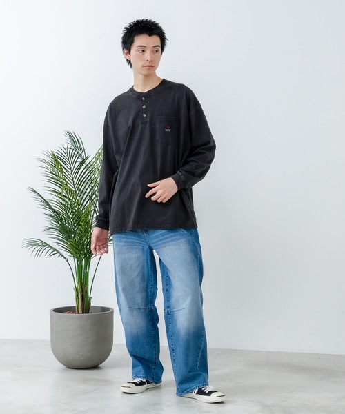 JEANS MATE（ジーンズメイト）の「【NEOSARTIC】バレルレッグイージーライトデニムパンツ（デニムパンツ・メンズ・ライトグレー/ブラック/ネイビー/クリアブルー・MEDIUM/LARGE/X-LARGE）」の13枚目の写真