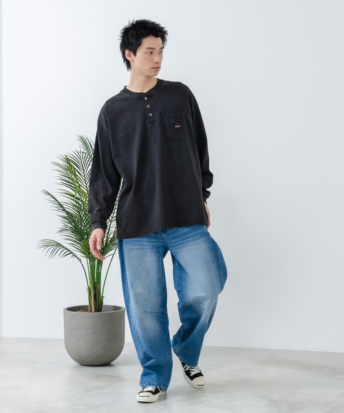 JEANS MATE（ジーンズメイト）の「【NEOSARTIC】バレルレッグイージーライトデニムパンツ（デニムパンツ・メンズ・ライトグレー/ブラック/ネイビー/クリアブルー・MEDIUM/LARGE/X-LARGE）」の14枚目の写真