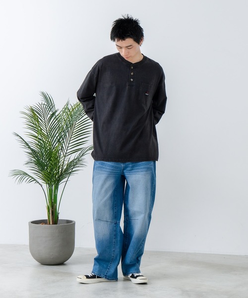 JEANS MATE（ジーンズメイト）の「【NEOSARTIC】バレルレッグイージーライトデニムパンツ（デニムパンツ・メンズ・ライトグレー/ブラック/ネイビー/クリアブルー・MEDIUM/LARGE/X-LARGE）」の15枚目の写真