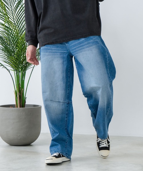 JEANS MATE（ジーンズメイト）の「【NEOSARTIC】バレルレッグイージーライトデニムパンツ（デニムパンツ・メンズ・ライトグレー/ブラック/ネイビー/クリアブルー・MEDIUM/LARGE/X-LARGE）」の17枚目の写真