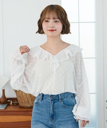 ブラウス シャツ 「eLur」フリルシフォンブラウス レディース eLur｜エラー（レディース）のシャツ/ブラウス（フリル）通販