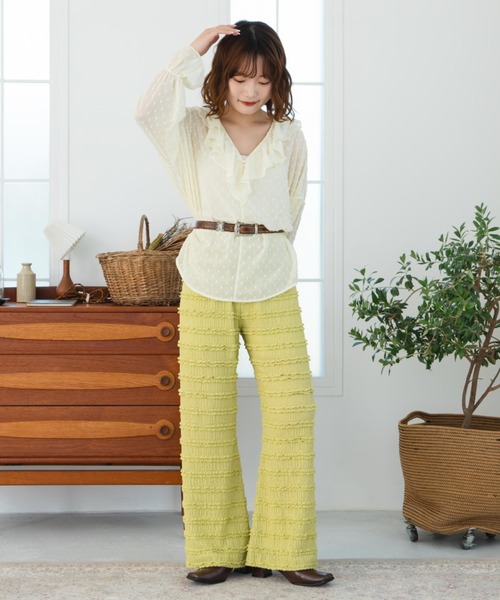 eLur（エラー）の「フリルシフォンブラウス/ドット柄（シャツ/ブラウス・レディース・ホワイト/イエロー・FREE）」の20枚目の写真