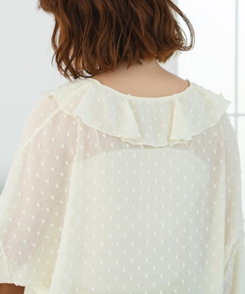 eLur（エラー）の「フリルシフォンブラウス/ドット柄（シャツ/ブラウス・レディース・ホワイト/イエロー・FREE）」の17枚目の写真