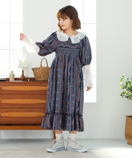 eLur（エラー）の「フリルシフォンブラウス/ドット柄（シャツ/ブラウス・レディース・ホワイト/イエロー・FREE）」の9枚目の写真