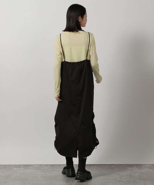 LAKOLE（ラコレ）の「カーゴキャミジャンスカ / 290715（ジャンパースカート・レディース・ブラック/グレー/アイボリー・FREE）」の8枚目の写真