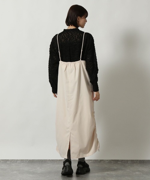 LAKOLE（ラコレ）の「カーゴキャミジャンスカ / 290715（ジャンパースカート・レディース・ブラック/グレー/アイボリー・FREE）」の11枚目の写真