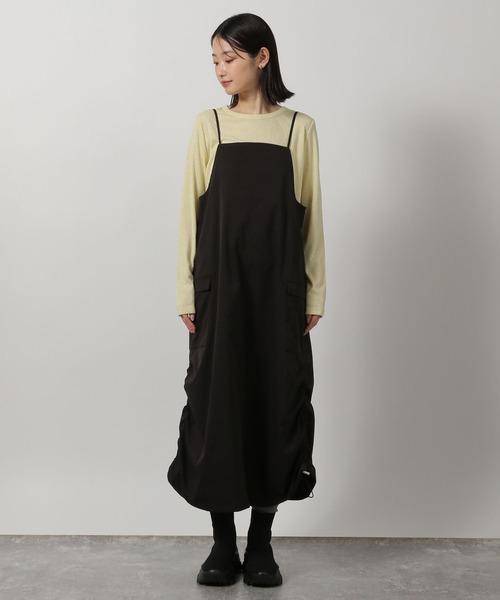 LAKOLE（ラコレ）の「カーゴキャミジャンスカ / 290715（ジャンパースカート・レディース・ブラック/グレー/アイボリー・FREE）」の12枚目の写真