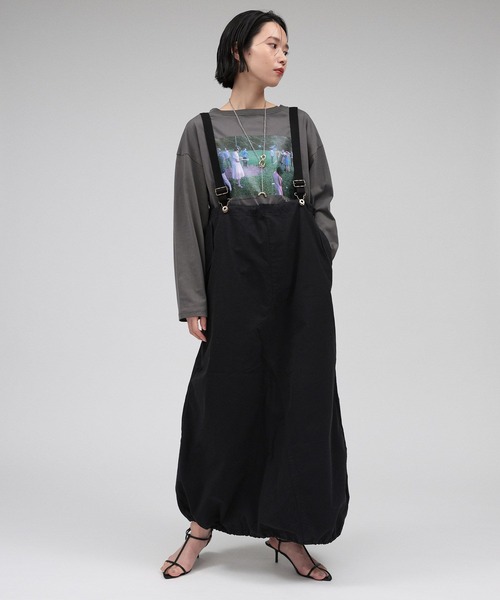 +81BRANCA(ハチイチブランカ)の「【81BRANCA】<別注>ナップサック付き Phototee set(Tシャツ/カットソー・レディース・チャコール/ホワイト・フリー)」の4枚目の写真