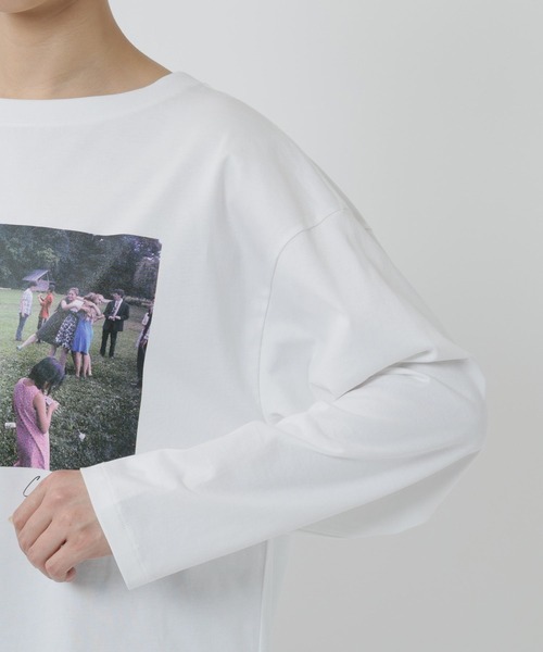 +81BRANCA(ハチイチブランカ)の「【81BRANCA】<別注>ナップサック付き Phototee set(Tシャツ/カットソー・レディース・チャコール/ホワイト・フリー)」の10枚目の写真