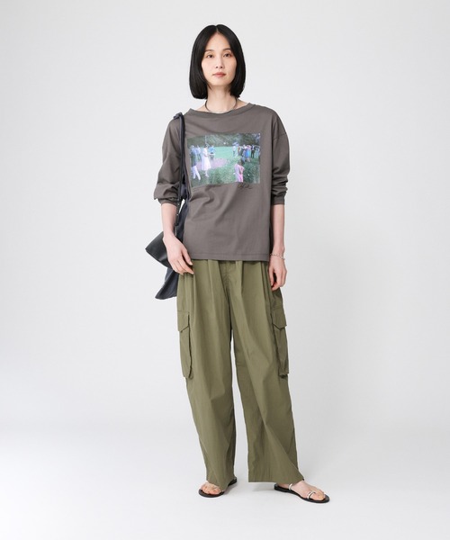 +81BRANCA(ハチイチブランカ)の「【81BRANCA】<別注>ナップサック付き Phototee set(Tシャツ/カットソー・レディース・チャコール/ホワイト・フリー)」の18枚目の写真