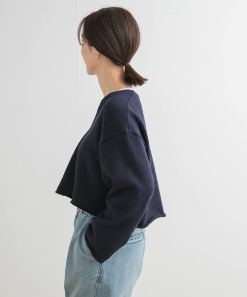 URBAN RESEARCH DOORS(アーバンリサーチドアーズ)の「ミドルインレイVネックプルオーバー(Tシャツ/カットソー・レディース・ネイビー/ホワイト系その他・MEDIUM)」の10枚目の写真