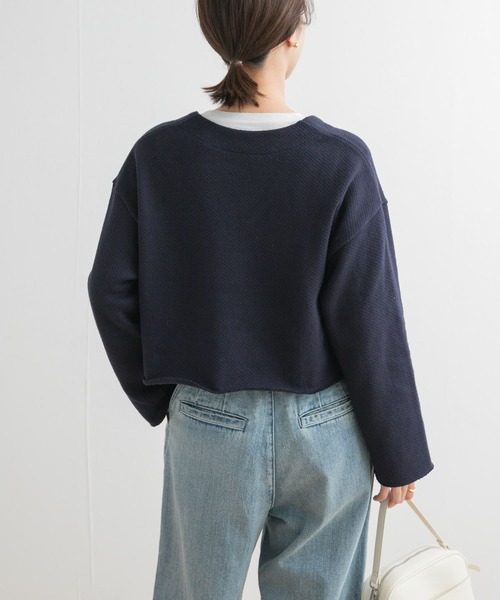 URBAN RESEARCH DOORS(アーバンリサーチドアーズ)の「ミドルインレイVネックプルオーバー(Tシャツ/カットソー・レディース・ネイビー/ホワイト系その他・MEDIUM)」の11枚目の写真