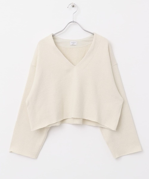 URBAN RESEARCH DOORS(アーバンリサーチドアーズ)の「ミドルインレイVネックプルオーバー(Tシャツ/カットソー・レディース・ネイビー/ホワイト系その他・MEDIUM)」の17枚目の写真