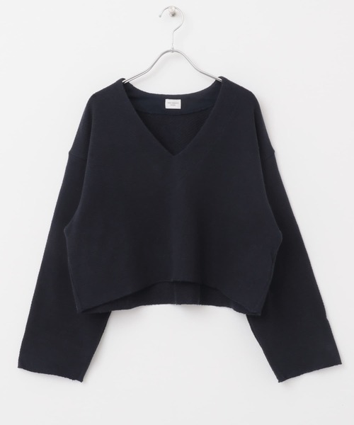 URBAN RESEARCH DOORS(アーバンリサーチドアーズ)の「ミドルインレイVネックプルオーバー(Tシャツ/カットソー・レディース・ネイビー/ホワイト系その他・MEDIUM)」の18枚目の写真