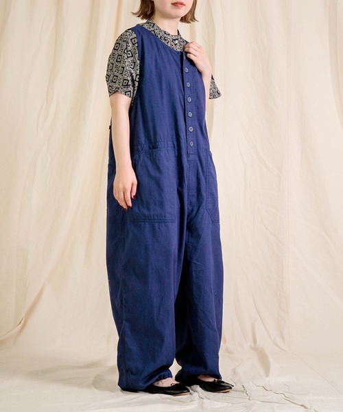 Brocante ブロカント 20sミニヘリンボンバンドルサロペット