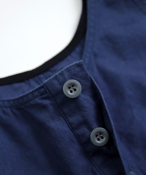 Brocante（ブロカント）の「[Brocante / ブロカント] 20/16オックスハンドワッシャー バトーサロペット（サロペット/オーバーオール・レディース・オリーブ/チャコールグレー/ロイヤルブルー/キャメル・2）」の5枚目の写真