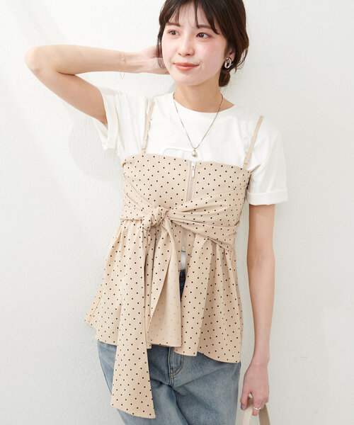 natural couture（ナチュラルクチュール）の「osono2WAYビスチェ付きスカート（スカート・レディース・チャコールグレー/サックスブルー/その他1・LARGE/MEDIUM）」の12枚目の写真