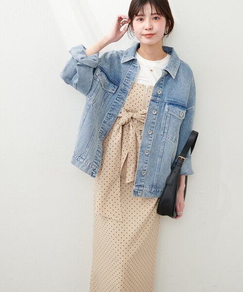 natural couture（ナチュラルクチュール）の「osono2WAYビスチェ付きスカート（スカート・レディース・チャコールグレー/サックスブルー/その他1・LARGE/MEDIUM）」の15枚目の写真