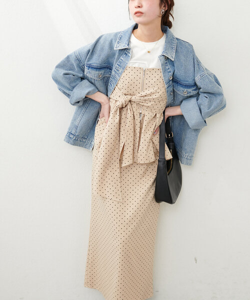 natural couture（ナチュラルクチュール）の「osono2WAYビスチェ付きスカート（スカート・レディース・チャコールグレー/サックスブルー/その他1・LARGE/MEDIUM）」の16枚目の写真