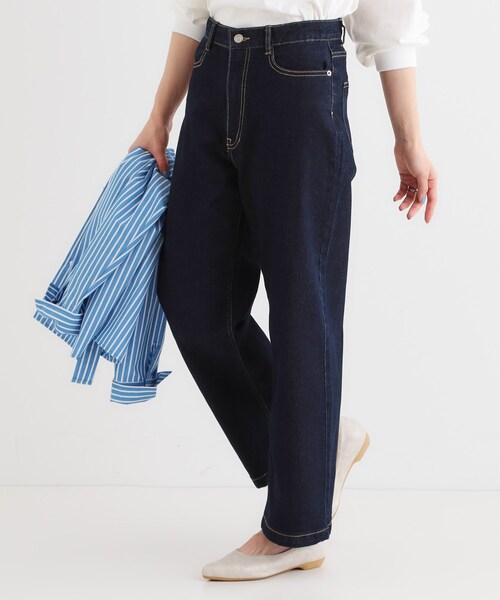 SHOO・LA・RUE（シューラルー）の「◆【S-LL】大人の女性が着こなしやすい セミワイドデニムパンツ（その他パンツ・レディース・チャコールグレー/ブルー/ネイビー・01/02/03/04）」の5枚目の写真