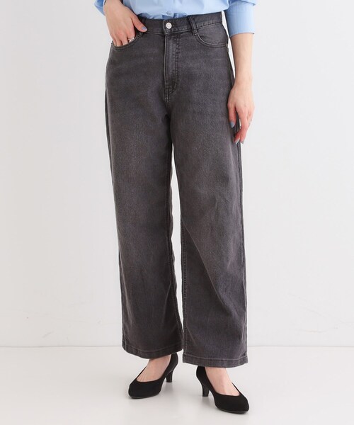 SHOO・LA・RUE（シューラルー）の「◆【S-LL】大人の女性が着こなしやすい セミワイドデニムパンツ（その他パンツ・レディース・チャコールグレー/ブルー/ネイビー・01/02/03/04）」の12枚目の写真