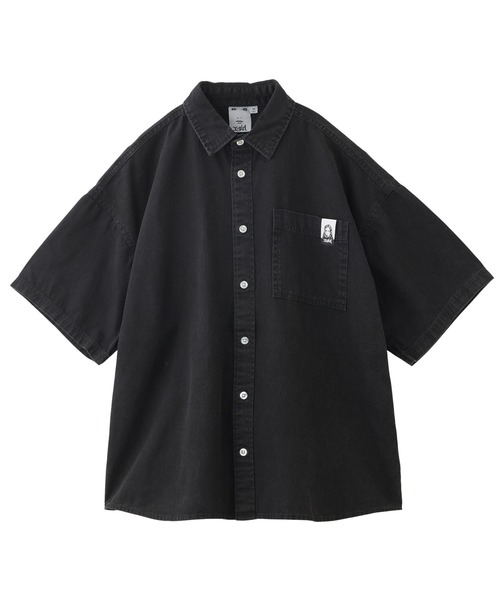 ブラウス シャツ FADED FACE S/S SHIRT レディース FADED FACE S/S SHIRT（シャツ/ブラウス）｜X-girl（エックス