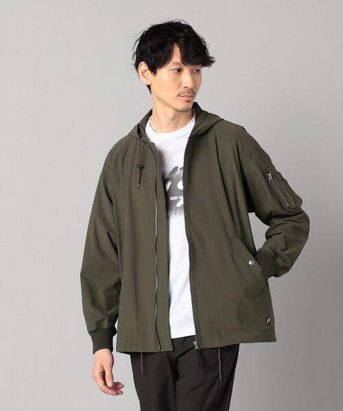 β MEN（ベータメン）の「メリル フーディーMA-1ブルゾン（ブルゾン・メンズ・ブラック/カーキ/グレー・M/L）」の3枚目の写真