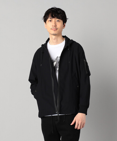 β MEN（ベータメン）の「メリル フーディーMA-1ブルゾン（ブルゾン・メンズ・ブラック/カーキ/グレー・M/L）」の2枚目の写真