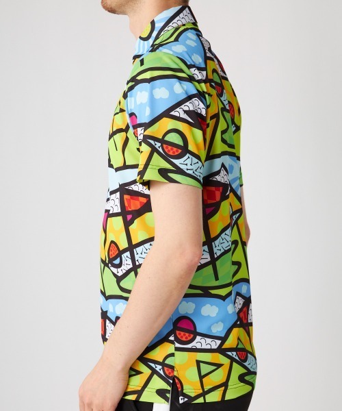 Loudmouth（ラウドマウス）の「LOUDMOUTH/ラウドマウス ゴルフウェア ブランド ロゴ 刺繍 総柄 ハーフボタン 半袖 シャツ ポロシャツ 吸汗速乾 UV 接触冷感（ポロシャツ・メンズ・その他1/その他2/その他3/その他4/その他6/その他5・LL/M/L）」の22枚目の写真