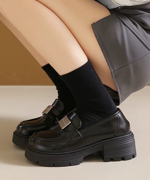 ampm(エーエムピーエム)の「厚底チャンクローファー(ローファー・レディース・ブラック/シルバー・35/36/37/38/39/40)」の13枚目の写真