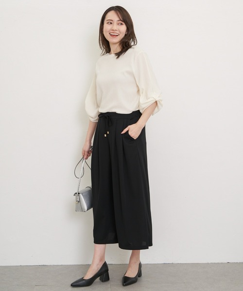 IKKA LOUNGE(イッカラウンジ)の「【接触冷感/セットアップ対応】GOKU楽冷感さらっとパンツ(その他パンツ・レディース・ベージュ/ブラック/ネイビー・M/L/S)」の7枚目の写真