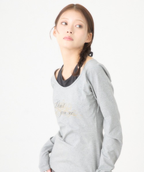 FCMM(エフシーエムエム)の「【日本限定】LAYERD TOP/レイヤードトップ(Tシャツ/カットソー・レディース・グレー/ピンク/ホワイト・SMALL/MEDIUM)」の5枚目の写真