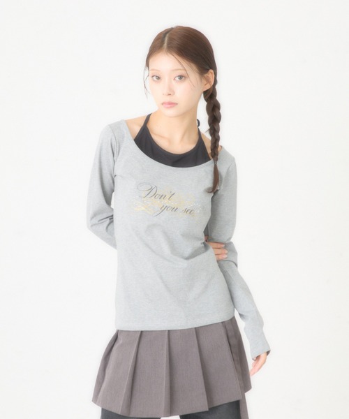 FCMM(エフシーエムエム)の「【日本限定】LAYERD TOP/レイヤードトップ(Tシャツ/カットソー・レディース・グレー/ピンク/ホワイト・SMALL/MEDIUM)」の6枚目の写真