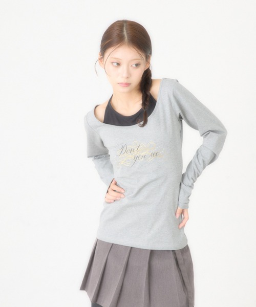 FCMM(エフシーエムエム)の「【日本限定】LAYERD TOP/レイヤードトップ(Tシャツ/カットソー・レディース・グレー/ピンク/ホワイト・SMALL/MEDIUM)」の7枚目の写真