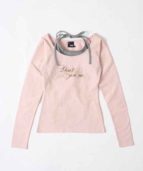 FCMM(エフシーエムエム)の「【日本限定】LAYERD TOP/レイヤードトップ(Tシャツ/カットソー・レディース・グレー/ピンク/ホワイト・SMALL/MEDIUM)」の11枚目の写真