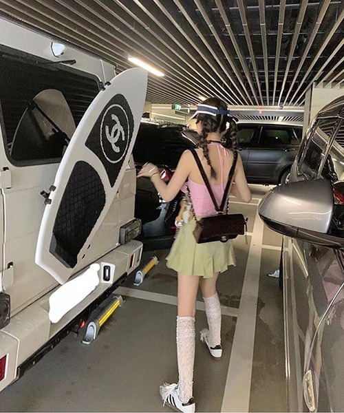 c.u.l（シーユーエル）の「フラワーレース ニーハイソックス レースソックス cula1127（ソックス/靴下・レディース・ブラック/アイボリー/ピンク/ホワイト・FREE）」の9枚目の写真