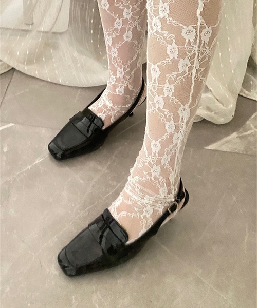 フラワーレース ニーハイソックス レースソックス cula1127