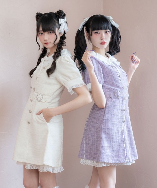 美品✨Maglie par ef-de キラキラツイードワンピース 美品✨Maglie par ef-de キラキラツイードワンピース