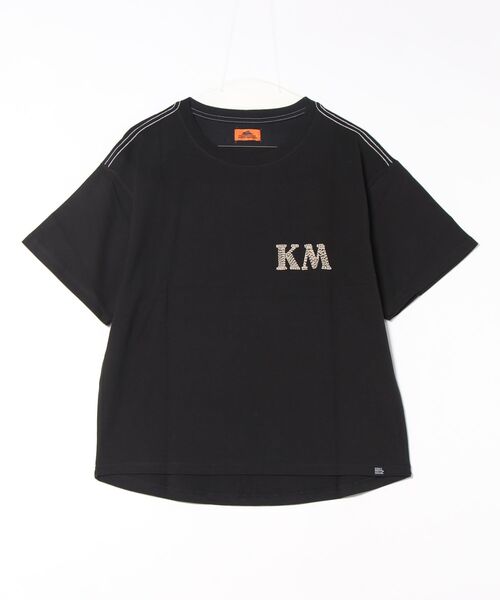 KRIFF MAYER Lady's Collection(クリフメイヤーレディースコレクション)の「【綿100%】バンダナプリントゆるT(Tシャツ/カットソー・レディース・イエロー/ブラック/セージグリーン/グレー/オフホワイト/カラフル/パープル・LARGE/MEDIUM)」の8枚目の写真
