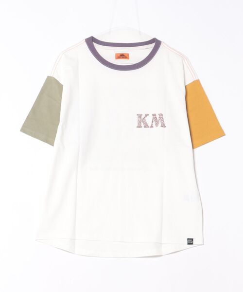 KRIFF MAYER Lady's Collection(クリフメイヤーレディースコレクション)の「【綿100%】バンダナプリントゆるT(Tシャツ/カットソー・レディース・イエロー/ブラック/セージグリーン/グレー/オフホワイト/カラフル/パープル・LARGE/MEDIUM)」の14枚目の写真