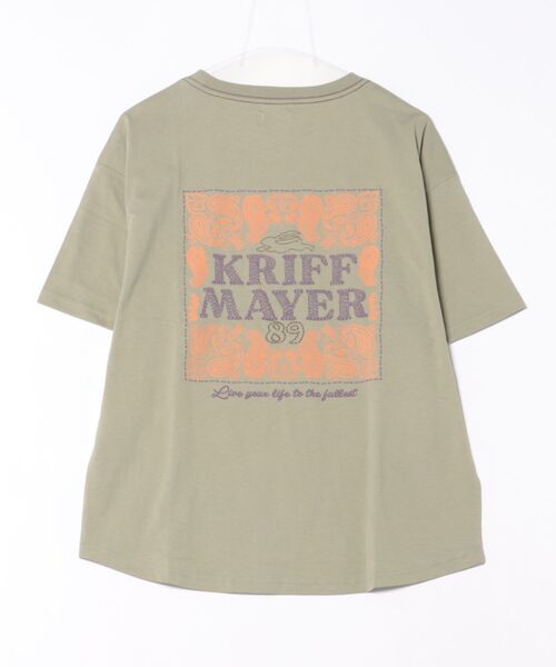 KRIFF MAYER Lady's Collection(クリフメイヤーレディースコレクション)の「【綿100%】バンダナプリントゆるT(Tシャツ/カットソー・レディース・イエロー/ブラック/セージグリーン/グレー/オフホワイト/カラフル/パープル・LARGE/MEDIUM)」の21枚目の写真