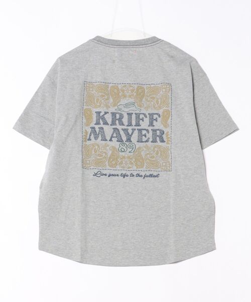 KRIFF MAYER Lady's Collection(クリフメイヤーレディースコレクション)の「【綿100%】バンダナプリントゆるT(Tシャツ/カットソー・レディース・イエロー/ブラック/セージグリーン/グレー/オフホワイト/カラフル/パープル・LARGE/MEDIUM)」の22枚目の写真