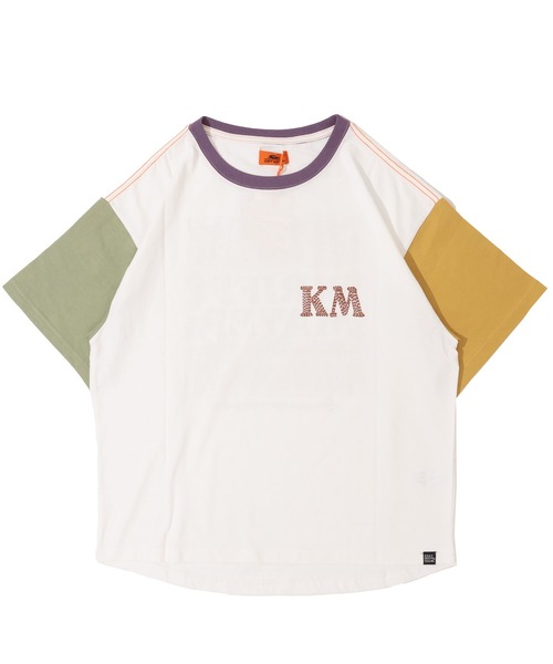 KRIFF MAYER Lady's Collection(クリフメイヤーレディースコレクション)の「【綿100%】バンダナプリントゆるT(Tシャツ/カットソー・レディース・イエロー/ブラック/セージグリーン/グレー/オフホワイト/カラフル/パープル・LARGE/MEDIUM)」の18枚目の写真