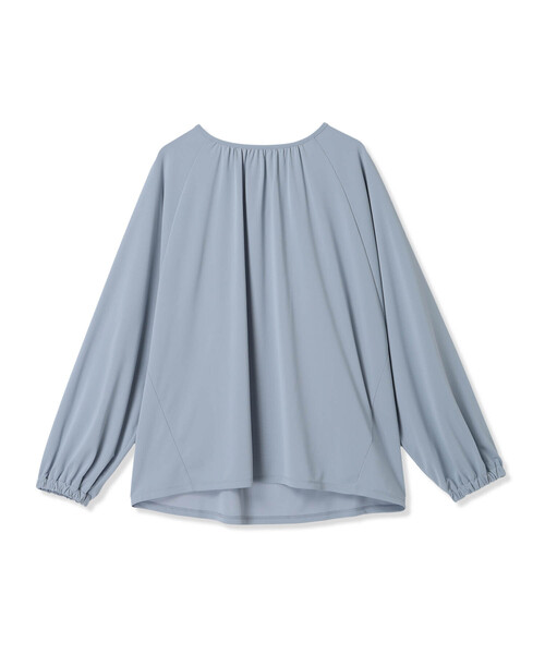 A/C DESIGN BY ALPHA CUBIC(エーシーデザインバイアルファキュービック)の「ギャザーカットソーブラウス【ストレッチ素材】(Tシャツ/カットソー・レディース・オフホワイト/ブラック/サックスブルー・M/L)」の16枚目の写真