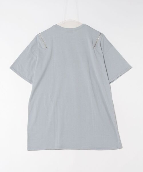 DARRDY（ダーディー）の「【DARRDY/ダーディー】肩ジップオーバーサイズTシャツ/nuneちゃん（Tシャツ/カットソー・レディース・ホワイト/ブラック/サックスブルー・ONESIZE）」の4枚目の写真